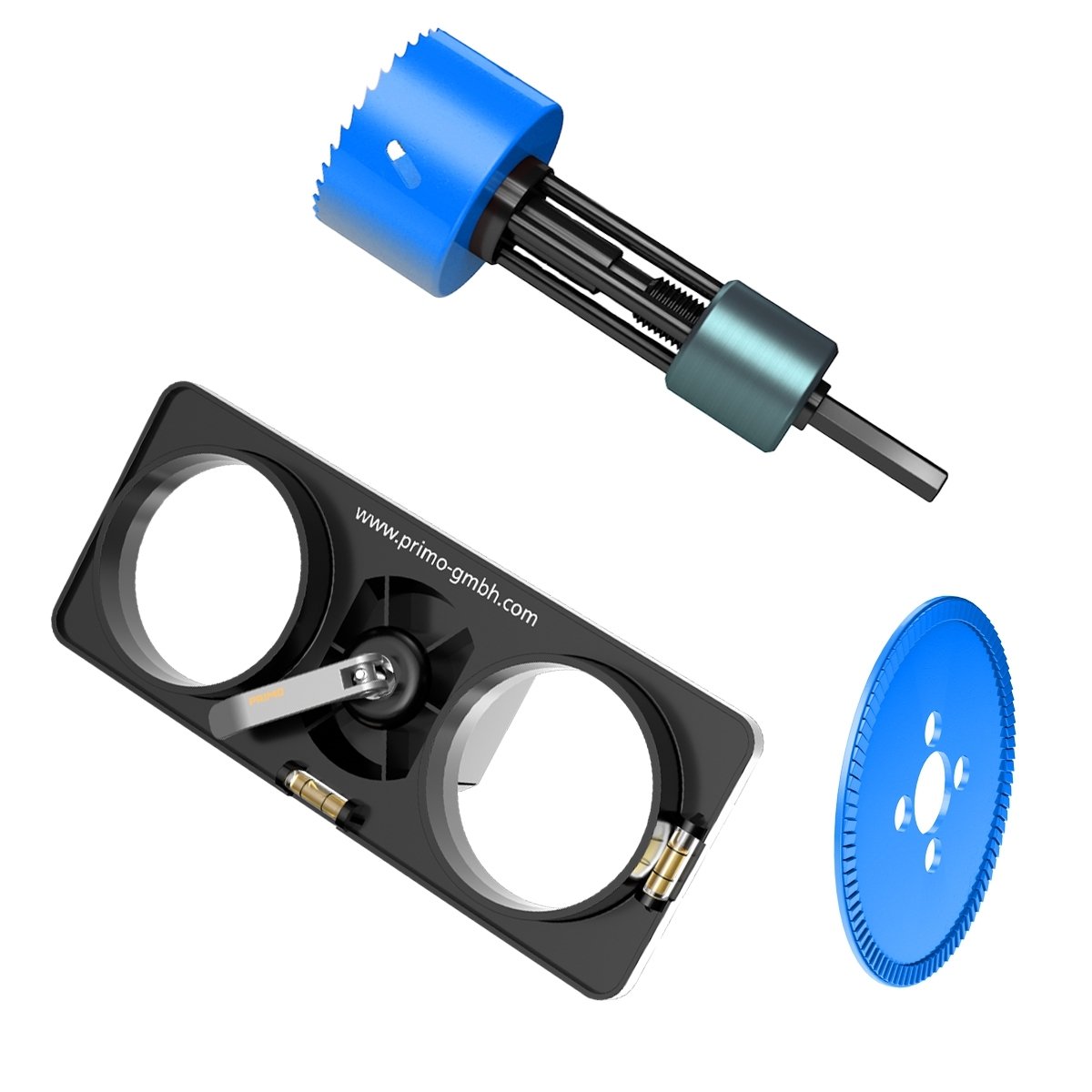 Bohr-Fixx und Bohrschablonen Set 74 mm